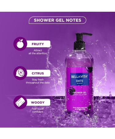 Bell a-Vita Luxury Date Body Wash for Women | Deep Cleansing & Hydrating Shower Gel with Aloe Vera | 16.91 Fl Oz - Buy Online on GoSupps.com