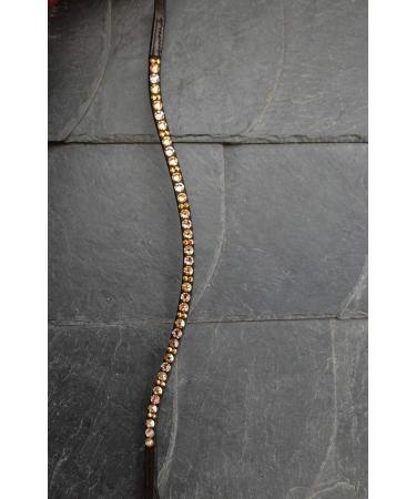 Gl cksHucke 'Goldliebe' Browband for Horses - Gold with Rhinestones Curved & Narrow (Pony) | International Shipping - Buy Online on GoSupps.com