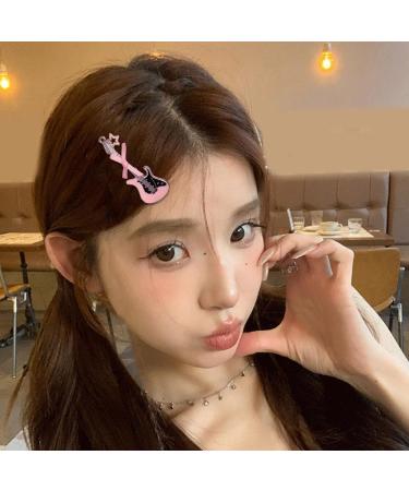 Muloo Sweet Cool Guitar Star Charm Hair Clips for Women Cute Harajuku Pentagrams Bowknot Hairpin Barrettes Hair Accessories - Buy Online on GoSupps.com