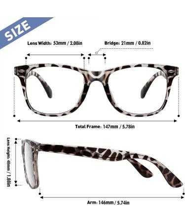 MEETSUN Blue Light Blocking Glasses 2 Pack - Anti Eyestrain Computer Gaming Eyeglasses for Men Women - Lightweight TR90 Frame - Retro Classic Design (Black & Grey Leopard Frames) - Buy Online on GoSupps.com