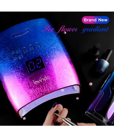 Lavinda 48W Rechargeable UV LED Nail Lamp - Cordless & Wireless Professional Nail Dryer for Acrylic Gel Nails - Multicolor - Buy Online on GoSupps.com