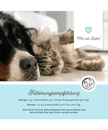 Annimally Haut & Fell Powder for Dogs & Cats | Promotes Healthy Coat Reduces Hair Loss | Biotin Zinc Brewer's Yeast & Spirulina - Buy Online on GoSupps.com