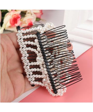 1pc Women Hair Accessories Beaded Elastic Hair Claw Hairpin Magic Comb Up-Do Hairstyle Bun Maker Styling Tool (Color : BK) - Buy Online on GoSupps.com