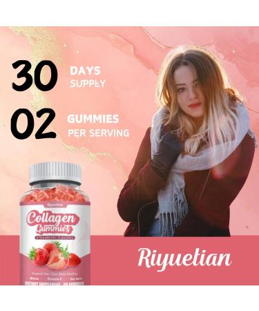 Collagen Gummies with Vitamin C Zinc and Biotin Strawberry Flavor Beauty Supplement Hydrolyzed Collagen Peptides Supplement for Hair Skin Nails & Wrinkles Non-GMO Gluten Free 60 Gummies Strawberry 60 Count (Pack of 1) - Buy Online on GoSupps.com