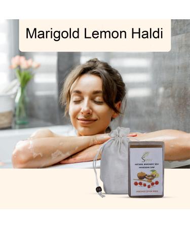 SVATV Marigold Lemon Turmeric Soap | Handmade Natural Bar Soap for Men & Women | Moisturizing Body & Face Soap | 125g x 2 - Buy Online on GoSupps.com