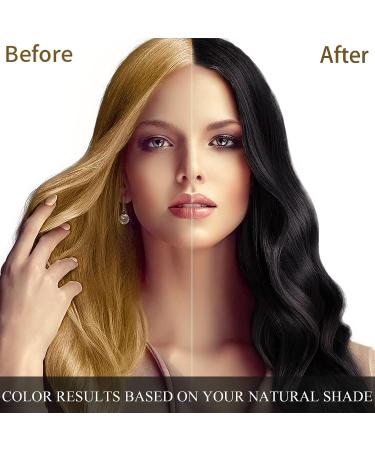 COSMTEK MEIDU Black Hair Dye Shampoo | 3-in-1 Semi-Permanent Hair Color for Women & Men | Herbal Ingredients | 100% Grey Coverage | 17.6 Fl oz - Buy Online on GoSupps.com