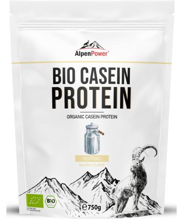 Alpenpower Bio Micellar Casein protein 750 g-100% pure casein protein powder without additives-high-quality protein casein powder made of best organic alpine milk - Buy Online on GoSupps.com