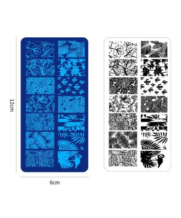 Stainless Steel Nail Art Kit - Python Dusk Beach Leaves Stamping Scraper | Stylish Nail Design Tools - Buy Online on GoSupps.com