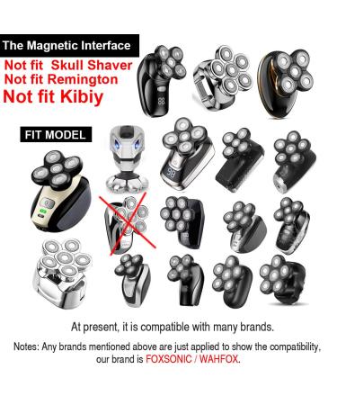 WAHFOX 6-Blade Head Shaver Replacement Blades - Compatible with FREEDOM GROOMING, Telfun, Aidalls, Wellup, Wyklaus - Black Magnetic Interface - Buy Online on GoSupps.com