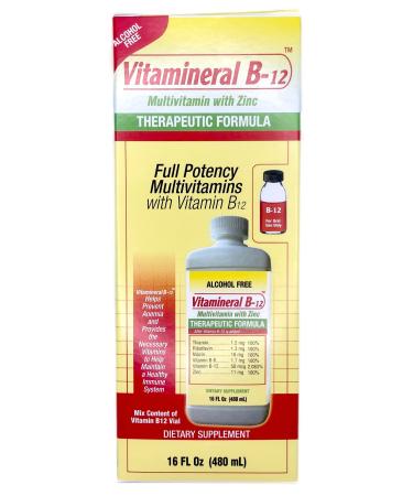 Vitamineral B-12 Memper Energy Booster Immune Support Nutritional Supplement 16oz