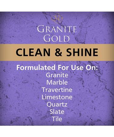 Granite Gold Clean and Shine Spray 24 + 64 Fl Oz Value Pack - Citrus - For Granite, Marble, Travertine, Quartz & Natural Stone Surfaces - 2 Count Pack - Buy Online on GoSupps.com