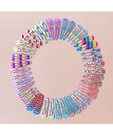 40 Pcs Girls Hair Clips - No Slip Metal Snap Hair Barrettes for Women - Fashion HairPins Headwear Accessories - 2.0 Inch Multi-colored Pack - Buy Online on GoSupps.com