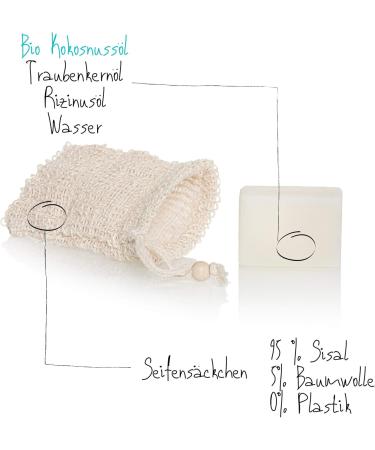  OUTDOOR FREAKZ Organic shower soap with a plastic-free and palm oil-free (coconut) soap sachet - Buy Online on GoSupps.com