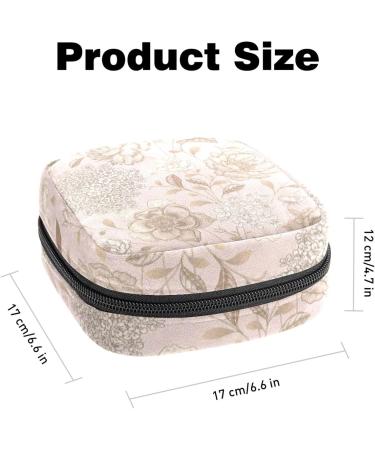 White Hydrangea Menstrual Cup & Pad Storage Pouch | Portable Feminine Menstruation Bag - Color 1 - Buy Online on GoSupps.com