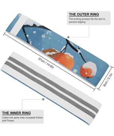 Shop Resistance Bands - Stylish Two Orange Birds Printed Elastic Leg Bands for Effective Workouts | Premium Fabric Fitness Bands - Buy Online on GoSupps.com