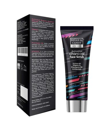 BRYAN & CANDY Activated Charcoal Face Scrub - Vitamin E & B5 Allantoin 100ml - Best for Deep Cleansing & Skin Revitalization | International Shipping - Buy Online on GoSupps.com