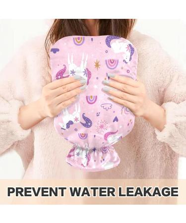 Naanle Pink Unicorn Hot Water Bottle | 1L Heat Therapy for Pain Relief | Ideal for Bed Hand & Foot Comfort | Transparent Bag Included - Buy Online on GoSupps.com