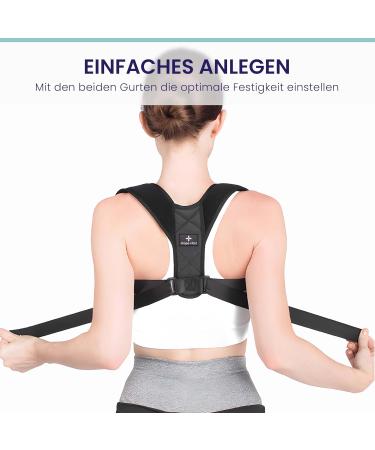ShapeVital Vital-Pro Posture Belt - Unisex Back Straightener for Ideal Posture Correction | Comfortable Shoulder Straps | Black Large - Buy Online on GoSupps.com