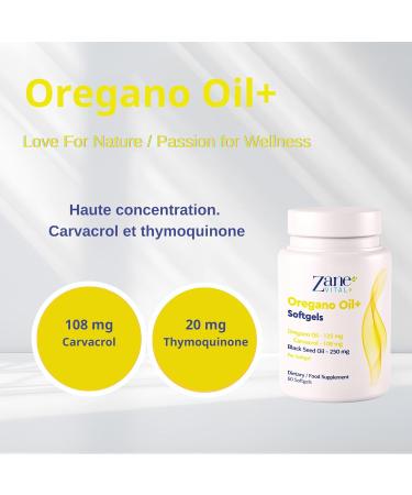 Zane Oregano Oil+ G lules d'huile d'origan et d'huile de nigelle avec carvacrol et thymoquinone Compl ment alimentaire. Sans OGM sans gluten 60 g lules de Zane Vital. - Buy Online on GoSupps.com