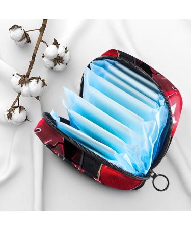 MUOOUM Menstrual Pad Bag - Zippered Women's Binding Bag for Tampons - Cute Sunflower Cat Design - 4.7x6.6 in / 12x17 cm - Perfect for Women & Girls - Buy Online on GoSupps.com