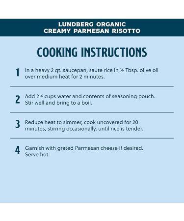 Organic Arborio Rice Risotto - Creamy Parmesan, Gluten-Free, Non-GMO - Lundberg Family Farms (5.5 oz, 6-Pack) - Buy Online on GoSupps.com