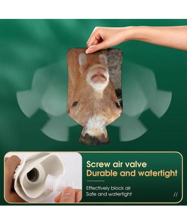 White Sheep Hot Water Bottle with Plush Cover - Cozy Bed Warmer for Adults & Kids (26.5x15.3cm) - International Shipping Available - Buy Online on GoSupps.com