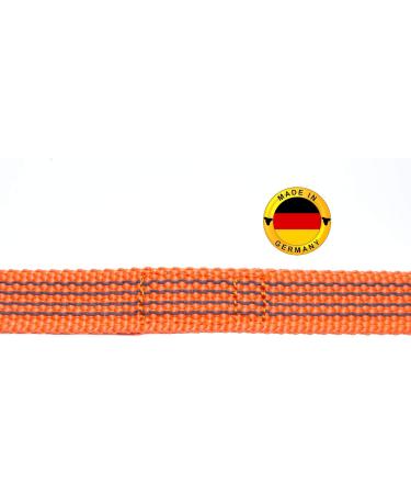 Twinkys Dog Style 35m Rubberized Double Leash - 15mm Wide for Dogs Up to 50kg - No Hand Loop - Made in Germany - Orange - Buy Online on GoSupps.com