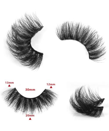 Leipple 8D Mink False Eyelashes 8 Pairs - Professional Reusable & Waterproof Faux Mink Lashes - Natural Thick & Fluffy Fake Eyelashes (QZ-02) - Buy Online on GoSupps.com