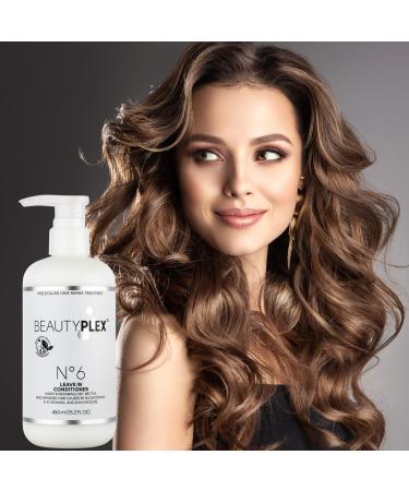 Beautyplex No 6 Leave-In Conditioner | Molecular Hair Repair Treatment | Nourishing Hair Mask for Strength Moisture & Frizz Control - 450ml (15.2 oz - Buy Online on GoSupps.com