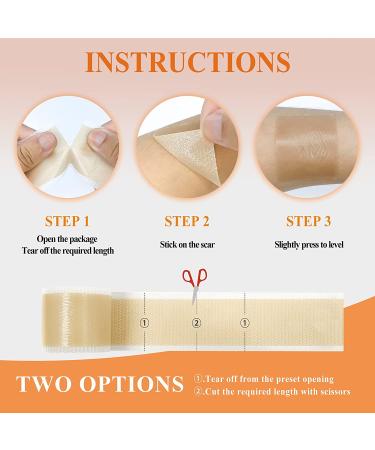 Silicone Scar Tape 1x60 Roll - Painless Medical Tape for Scar Removal | Surgery, C-Section, Burns, Acne - Buy Online on GoSupps.com