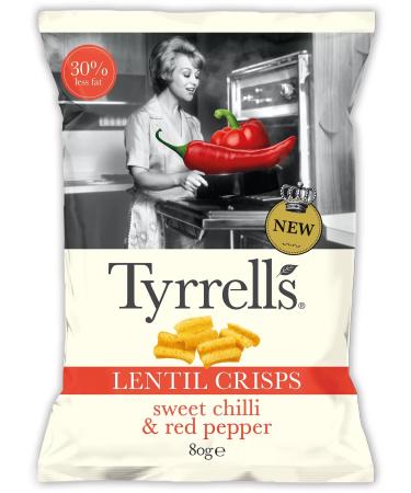 Tyrrells Lentil Crisps Sweet Chilli and Red Pepper Sharing 80g