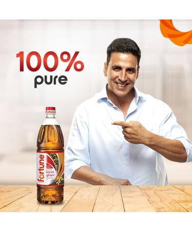 Fortune Premium Kachi Ghani Mustard Oil - Pure 1 Litre PET Bottle | International Shipping Available - Buy Online on GoSupps.com