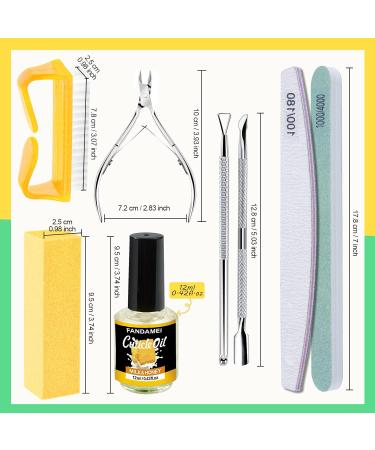 Fandamei Manicure & Pedicure Set - Complete Nail Care Kit with Files Buffers Shaver Tongs Brush & Nourishing Oil - Perfect for International Shipping - Buy Online on GoSupps.com