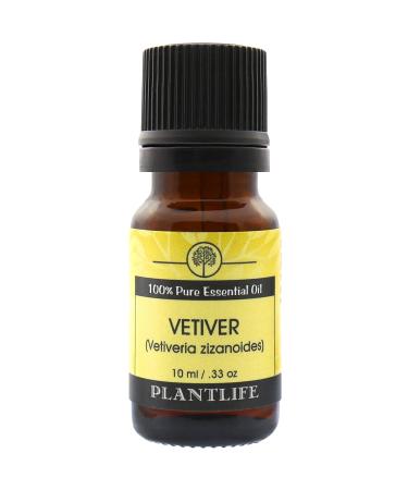 Plantlife Vetiver Aromatherapy Essential Oil - Straight from The Plant 100% Pure Therapeutic Grade - No Additives or Fillers - 10 ml