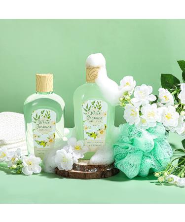 White Jasmine Bath Spa Gift Basket for Women - 12 Piece Set by Green Canyon Spa - Buy Online on GoSupps.com