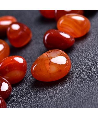 50-400g Natural Crystal Stone Red Agate Stone Polished Original Stone Random Large Grain Crystal Stone Fish Tank Decoration Home Goods 1pack - Buy Online on GoSupps.com
