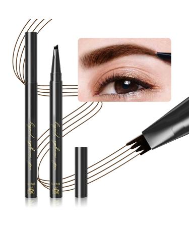 Eyebrow Pencil Eyebrow Microblading Pen - Eyebrow Makeup Micro 4 Point Brow Pen Lift & Snatch Makeup Pen Long-Lasting Waterproof Brow Pen  Creating Natural Looking Brows Effortlessly (Dark Brown)