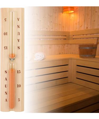 Yousiliang Pine Sauna Sand Timer - 15-Minute Heat-Resistant Hourglass & Thermometer for Whirlpool | Premium Sauna Accessories - Buy Online on GoSupps.com