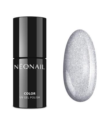NEONAIL Silver Glitter UV Nail Polish 7.2 ml Vegas Marriage LED 8432-7 Black Silver