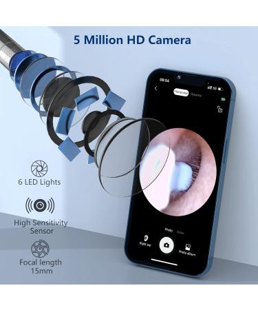 VITCOCO Ear Wax Removal 1920 FHD Wireless Camera with 6 LED Lights Visual Cleaner 3.9mm Scope Otoscope Spoons Earwax Remover Tool for iPhone iPad & Android Smart Phones - Buy Online on GoSupps.com