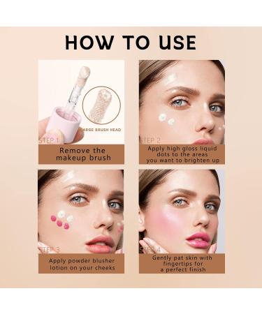 HOSAILY 2-Piece Liquid Highlighter Blush Set for Natural Dewy Glow - Silky Smooth Long-Lasting Luminizer & Body Glitter - 0.50 oz (Pack of 2) - Buy Online on GoSupps.com