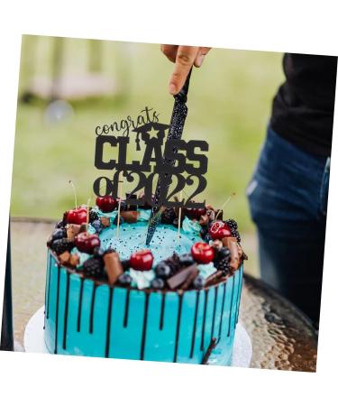 Ciieeo 12pcs 2022 Graduation Season Cake Congratulations Happy Graduation Cake Decorating Festival Dessert Picks Grad Cupcake Topper Cupcake Cups Wood Party Supplies European and American Black 15X13CM - Buy Online on GoSupps.com