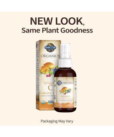 Garden of Life Organics Vitamin C Spray Bundle - Orange Tangerine and Cherry Tangerine 60mg Vitamin C Supplements Antioxidants for Immune Support and Skin Health 2 fl oz Liquid Drops - Buy Online on GoSupps.com