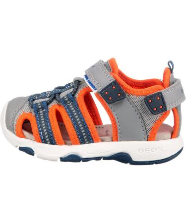 Geox Baby Boys B Sandal Multy - 7.5 UK Child - Grey/Fluo Orange - Buy Online on GoSupps.com