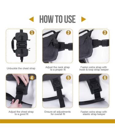 OneTigris Dog Pack for Hiking Camping Travelling Dog Backpack for Hiking Nylon Dog Harness Backpack with Side Pockets for Medium and Small Dogs L Black - Buy Online on GoSupps.com