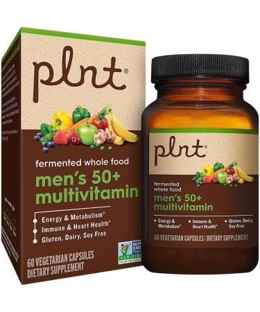 plnt Fermented Whole Food MenaTMs 50+ Multivitamin (60 Vegan Capsules) 60 Count (Pack of 1) - Buy Online on GoSupps.com