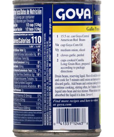 Goya Foods Central American Red Beans 15.5 oz (Pack of 24) - Authentic Flavor, Convenient Bulk Pack - Buy Online on GoSupps.com