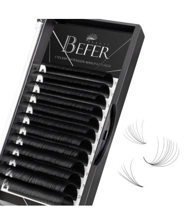 Volume Lash Extensions 0.05D Blooming Eyelash Extension Mix-8-15mm Easy Fan Volume Lashes Fluffy Soft D Curl Matte Black Self Fanning Lash Extension Professional Eyelash Extensions Matte Fan 0.05D (8-15mm)