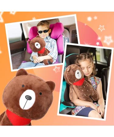 Pinkgarden Car Pillow for Kids - Seatbelt Cover and Head Rest Cushion for Toddler (Bear) - Buy Online on GoSupps.com