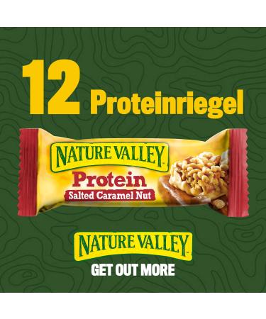 Buy Nature Valley Protein Bar - Salted Caramel (12 x 40g) | High Protein & Fiber Snack | Perfect On-the-Go Protein Snack - Buy Online on GoSupps.com